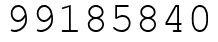 Число 99185840.
