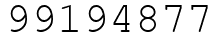 Число 99194877.