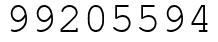 Число 99205594.