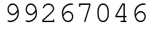 Число 99267046.