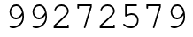 Число 99272579.