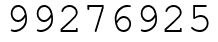 Число 99276925.