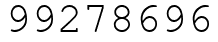 Число 99278696.