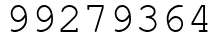 Число 99279364.