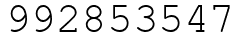 Число 992853547.