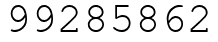 Число 99285862.