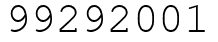 Число 99292001.