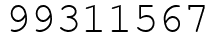 Число 99311567.