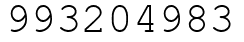 Число 993204983.