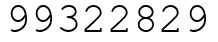 Число 99322829.