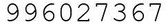 Число 996027367.