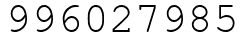 Число 996027985.