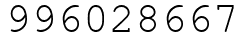 Число 996028667.