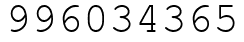 Число 996034365.
