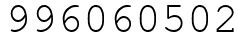Число 996060502.