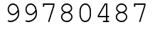 Число 99780487.