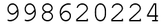 Число 998620224.