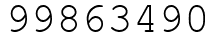 Число 99863490.