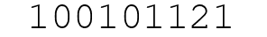 Number 100101121.