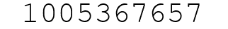 Number 1005367657.