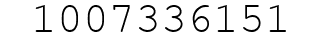 Number 1007336151.
