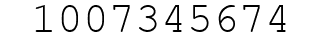 Number 1007345674.