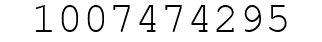 Number 1007474295.