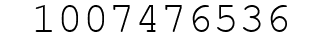 Number 1007476536.