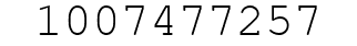 Number 1007477257.