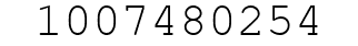Number 1007480254.