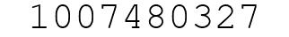 Number 1007480327.