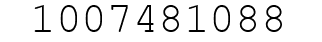 Number 1007481088.