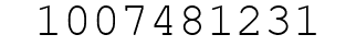 Number 1007481231.
