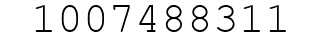 Number 1007488311.