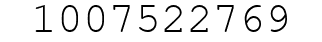 Number 1007522769.