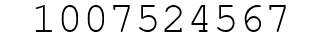 Number 1007524567.