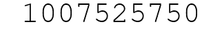 Number 1007525750.