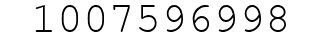 Number 1007596998.