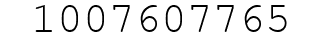 Number 1007607765.