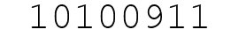 Number 10100911.