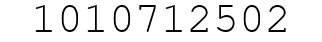 Number 1010712502.