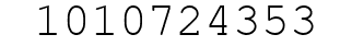 Number 1010724353.