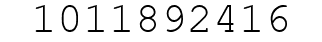 Number 1011892416.
