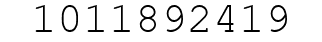 Number 1011892419.