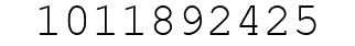 Number 1011892425.