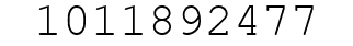 Number 1011892477.
