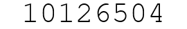 Number 10126504.