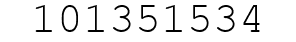 Number 101351534.