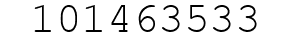 Number 101463533.