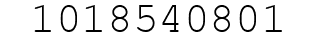Number 1018540801.